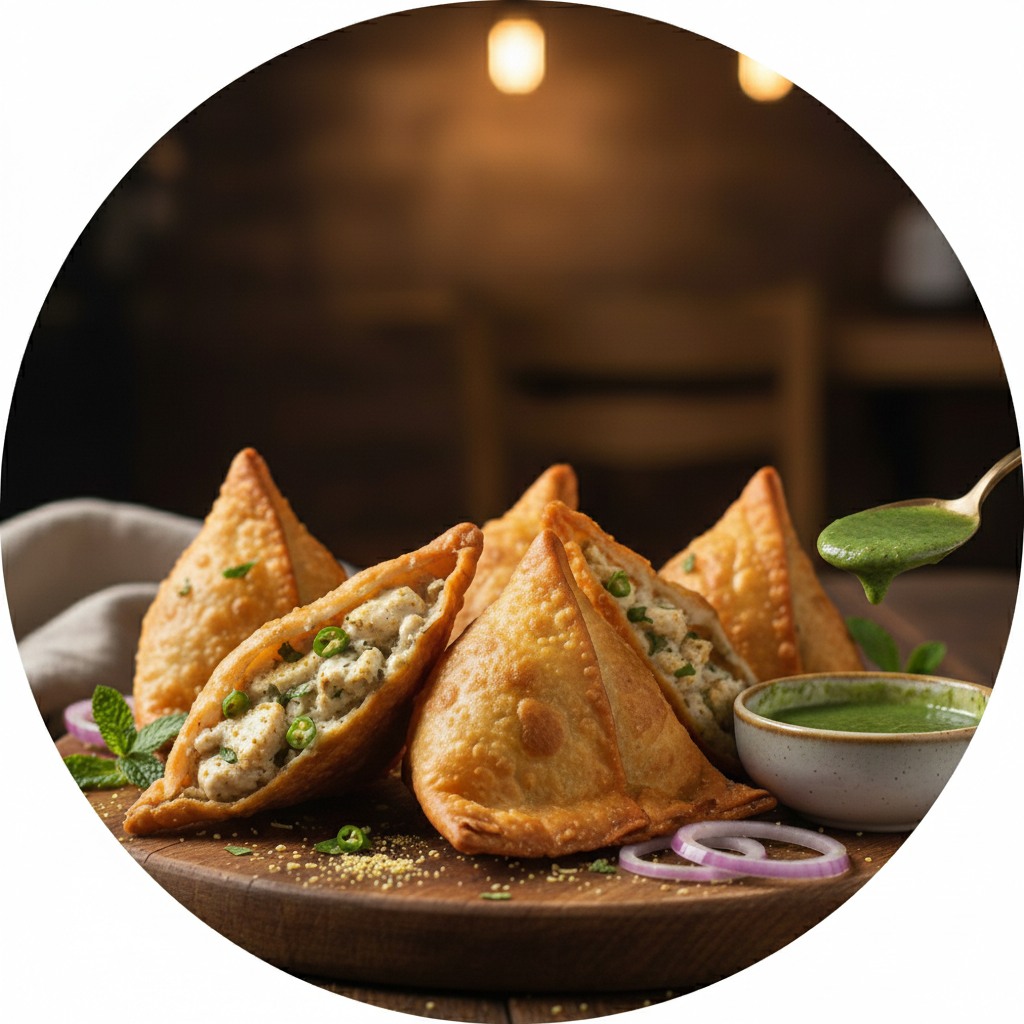 Malai Boti Samosa 6-Pcs