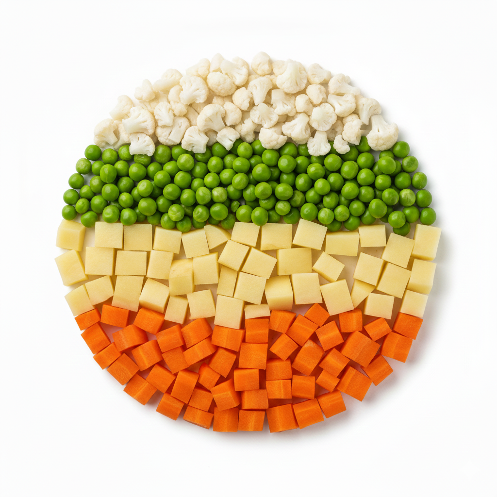 Cauliflower+Peas+Carrot+Potato Mix 500gm (مکس سبزی)