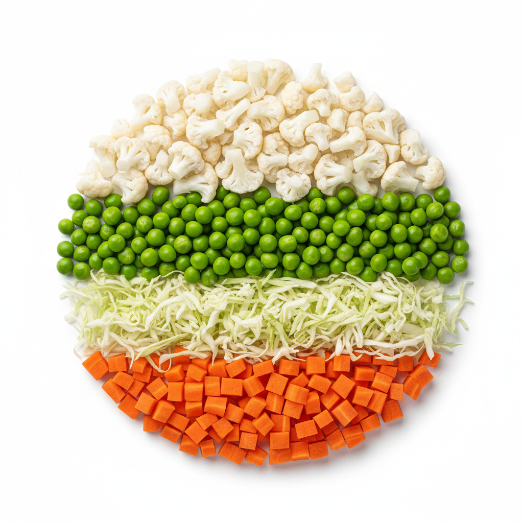 Cabbage+Cauliflower+Peas+Carrot Mix 500gm (مکس سبزی)