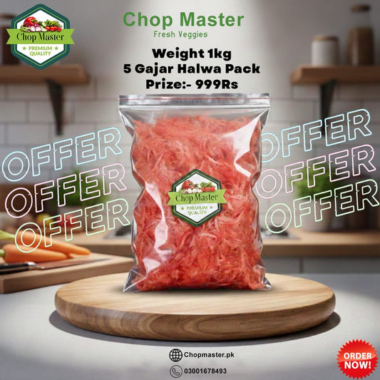 (Weight 1kg) 5 Gajar Halwa Pack