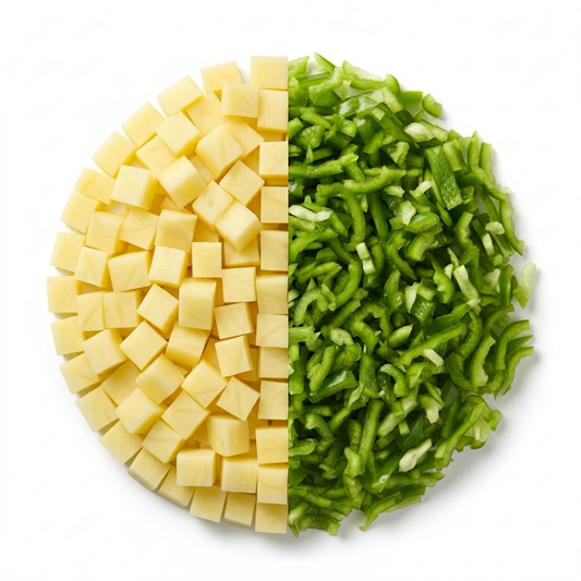 Capsicum & Potato 750gm (مکس سبزی)