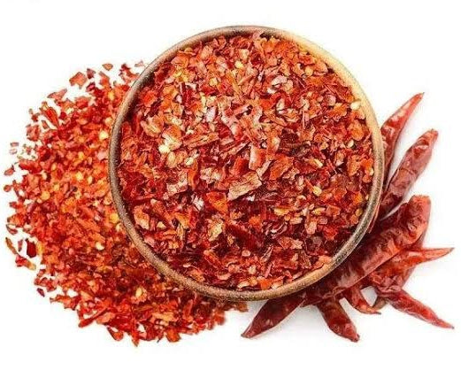 Organic Red Chilli Crushed 100gm (دارا لال مرچ)